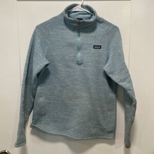 Patagonia Kids Better Sweater 1/4 Zip Fleece Pullover Blue XXL 16-18